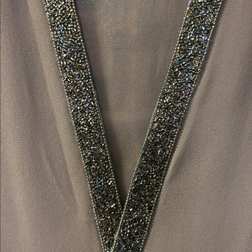 Bishop & Young Taupe Embellished Kimono Wrap, size S/M - Picture 5 of 6